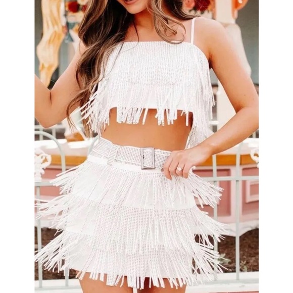 Rhinestone Fringe Western Two Piece Set - Picture 8 of 9